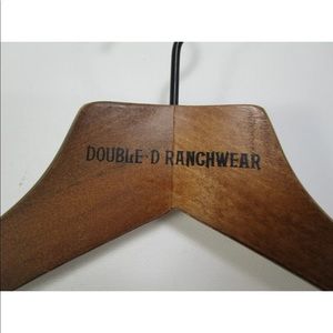 DOUBLE D RANCHWEAR vintage wooden clothes Hanger 2